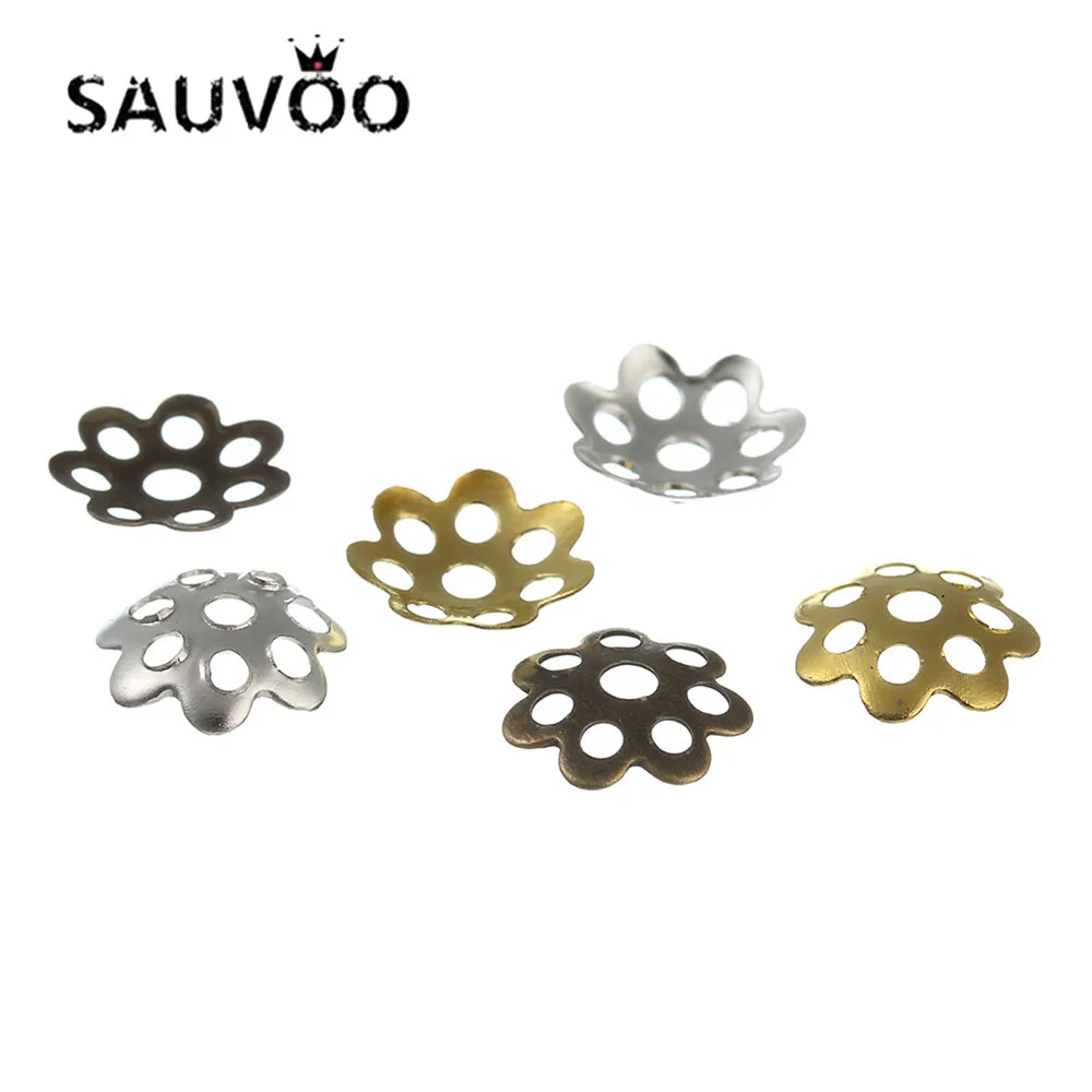 SAUVOO 1000 шт./лот модные ювелирные изделия наконечники серебристые золотые античные