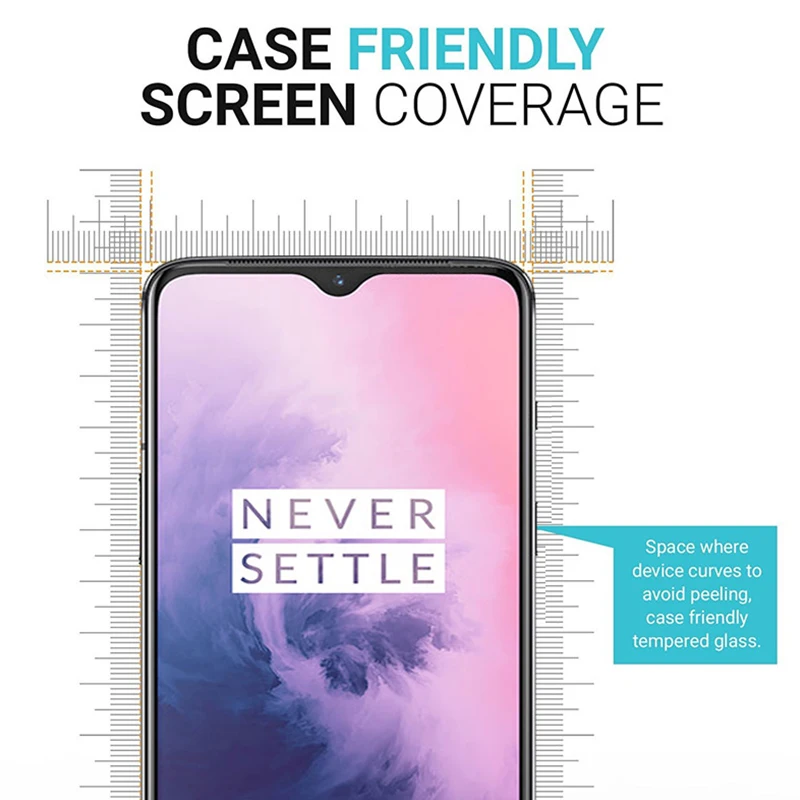 Стекло для OnePlus 7 полное покрытие искусственное стекло защита экрана закаленное 6