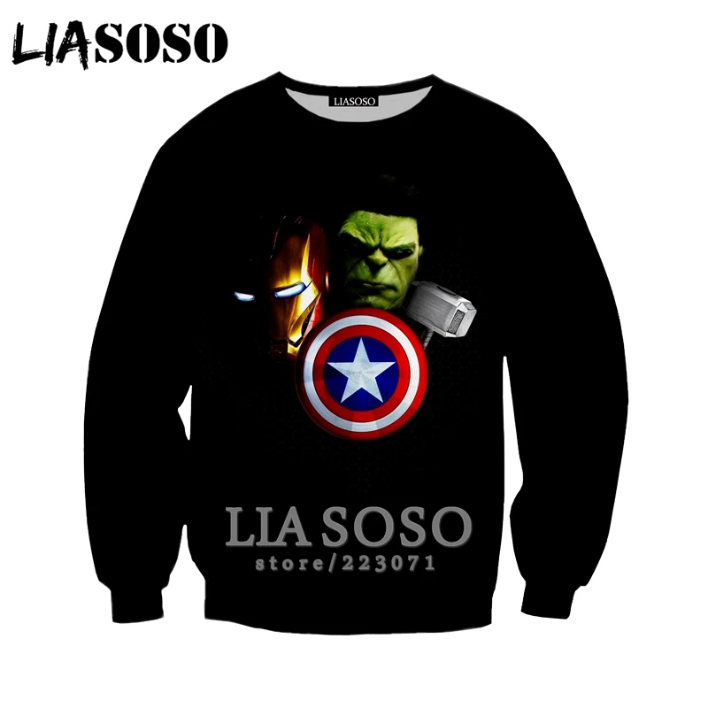 LIASOSO осенняя новинка модная Мужская и Женская толстовка с 3D принтом изображением