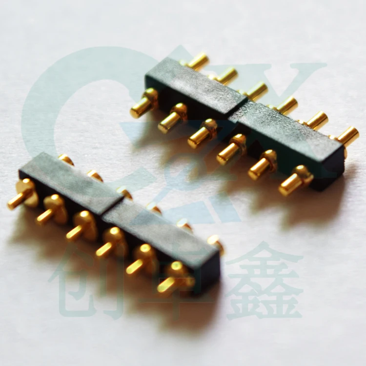 Женский Мужской 6pin 2 0*7 5 мм SMT pogo контактный разъем золотое покрытие для