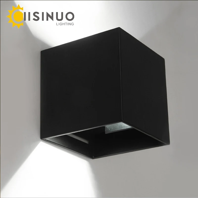 Современный короткий куб регулируемая поверхность настенный светильник 6 Вт LED