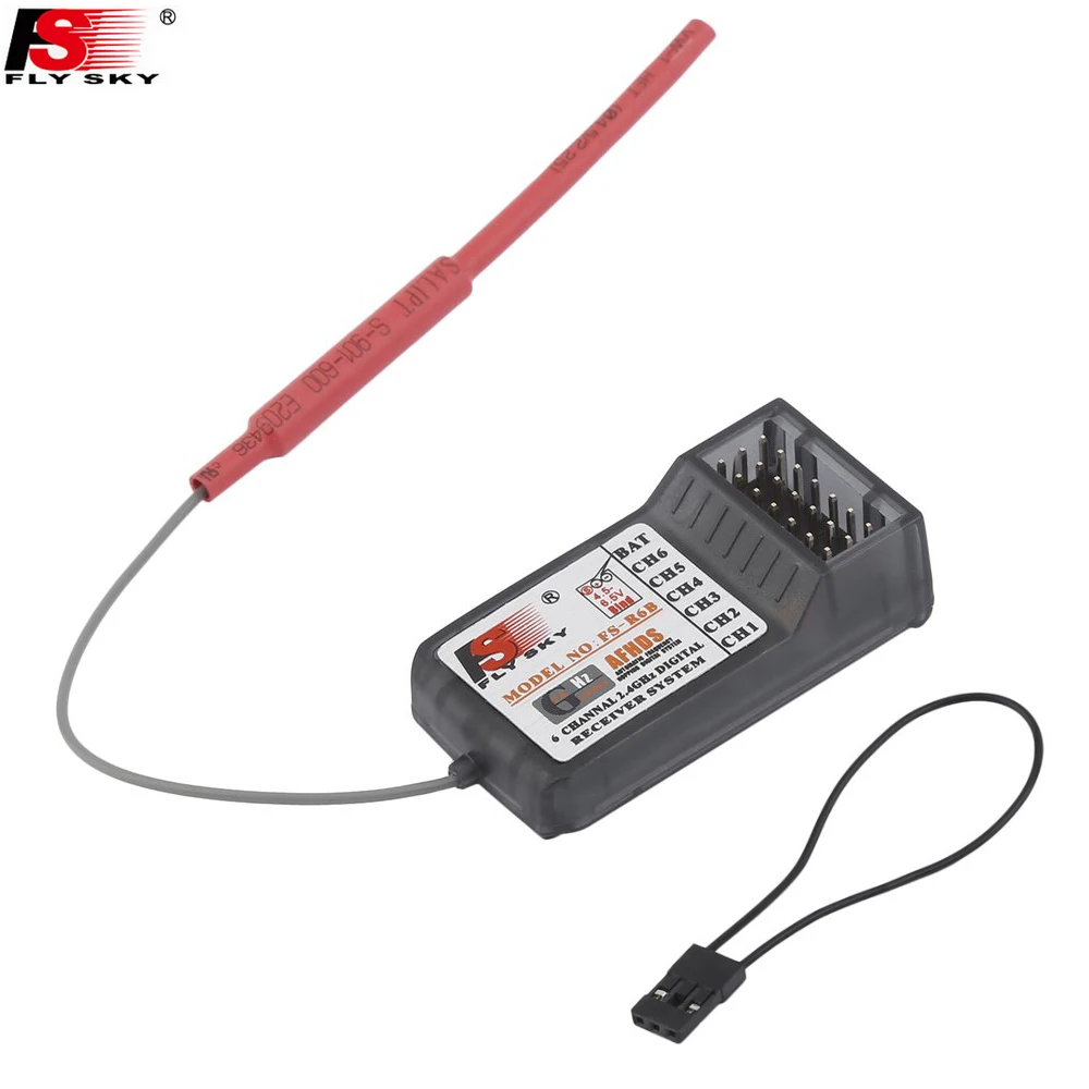 FlySky FS R6B 2 4G 6CH приемник для радиоуправляемого передатчика T6 CT6B 9ch TH9X TH9B Прямая
