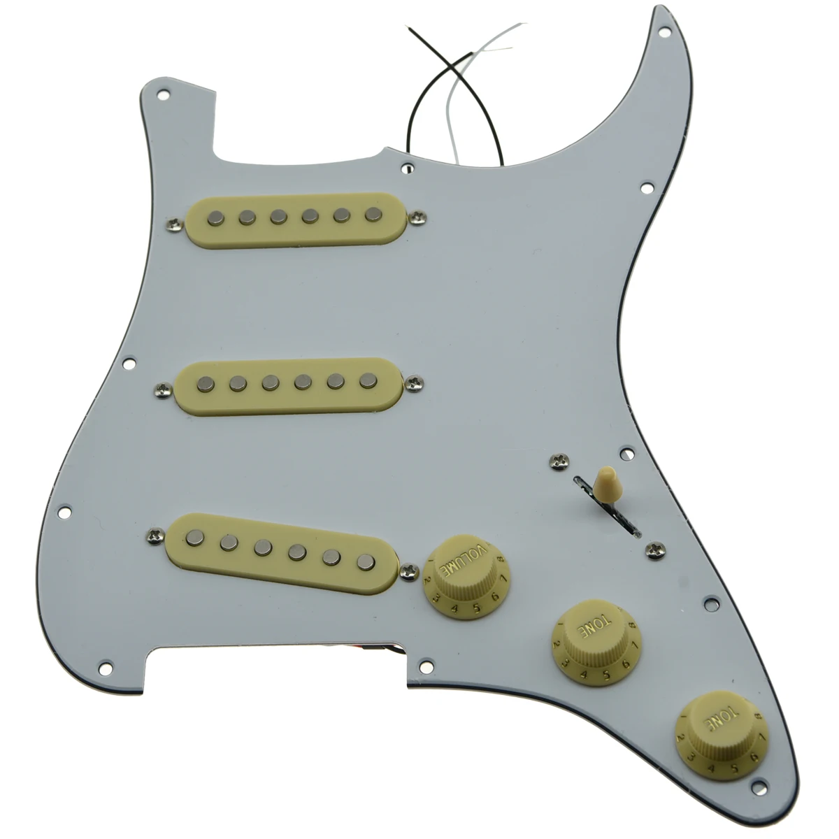 KAISH различные загруженные Strat SSS Pickguard Prewired ST Strat Pickguard с звукоснимателями подходит для крыла