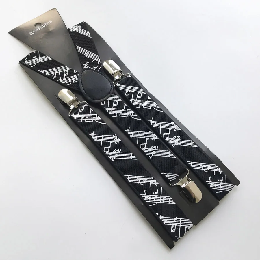 Only Suspender Комплект для взрослых и детей, унисекс, на подтяжках, офисные, повседневные, Эластичные подтяжки, музыка, пианино, Череп, y-образный зажим, подтяжки с галстуком-бабочкой - Цвет: Only Suspender