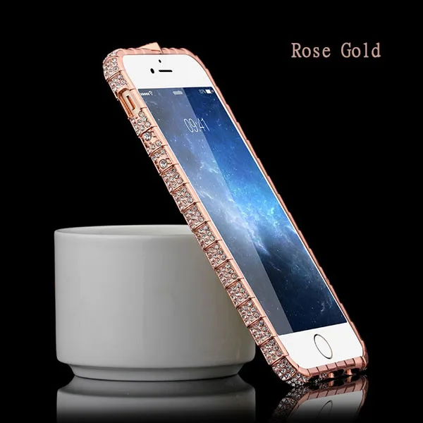 Rose Gold Роскошный Шикарный чехол-бампер с алмазами чехол для iPhone XS Max XR X 8 7 6 6S Plus чехол Модный Блестящий Кристалл Змея со стразами металлическая рамка - Цвет: Rose Gold