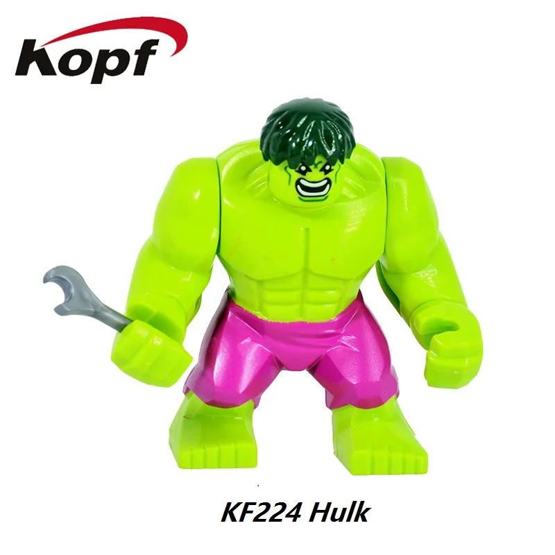 Одна строительных блоков 7 см леди dogshank фантастические четыре Thanos colorssus Халк Juggerna Кирпичи игрушки для детей KF1010B - Цвет: KF224 Without Box