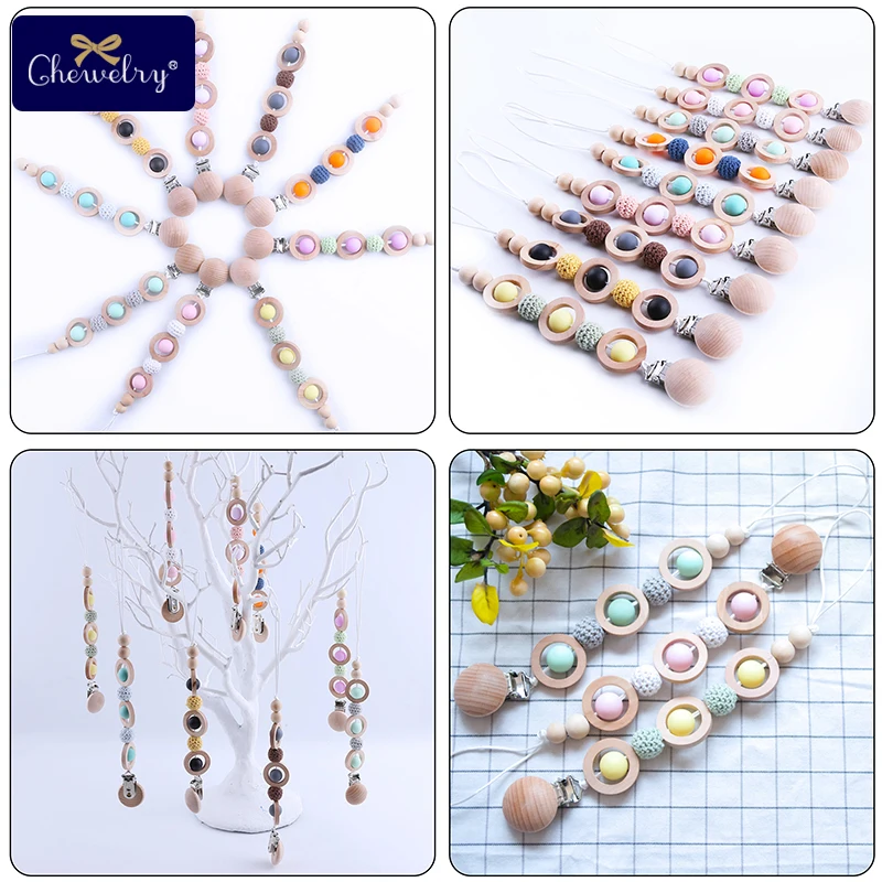 1 шт Детские деревянный Прорезыватель для зубов соски пустышки цепи Еда Класс Perle