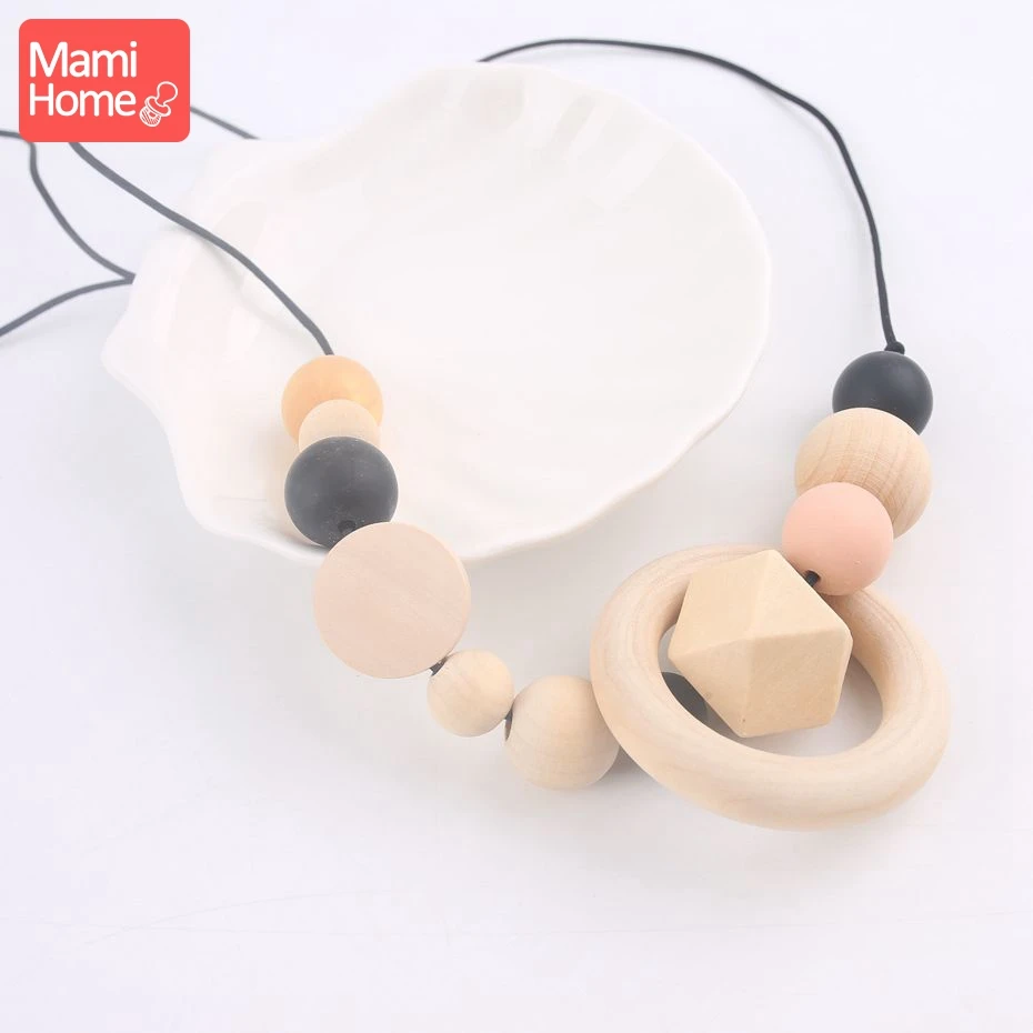 Mamihome 1 шт. BPA бесплатно деревянное кольцо ожерелье для грудного вскармливания