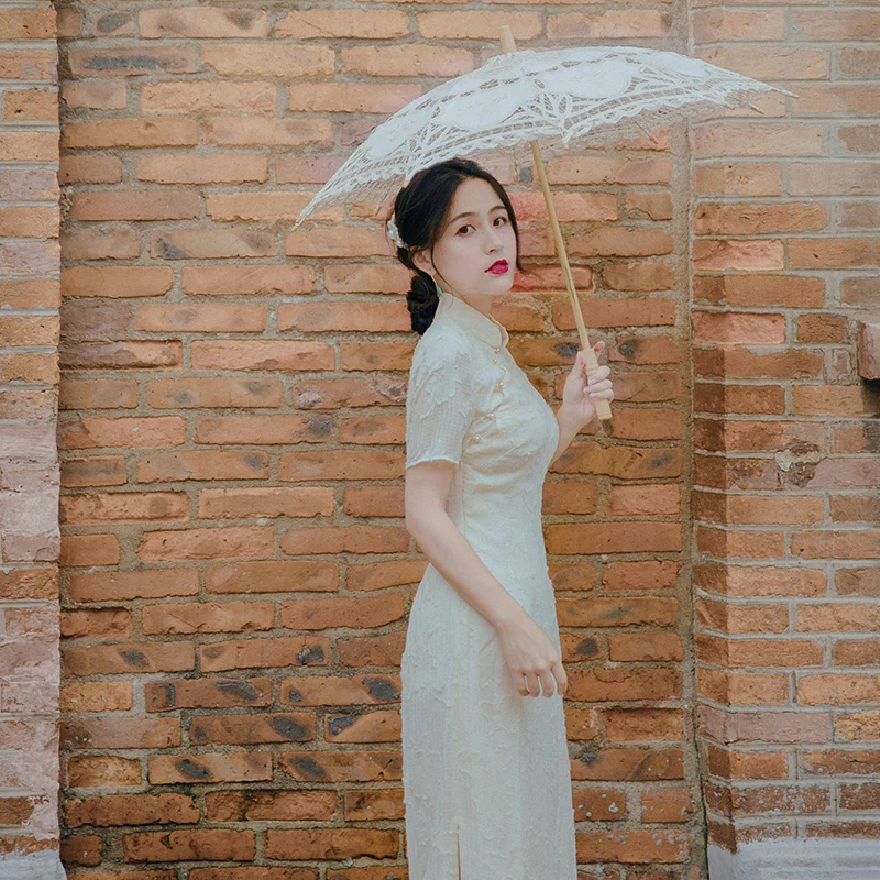 2019 новые модные женские платья Летние Вышитые Классические Длинные cheongsam ретро
