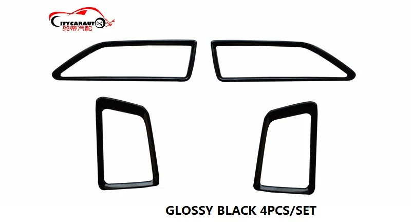 GLOSSY BLACK 4PCS A CITYCARAUTO 9 шт./компл. представительского класса со стальным браслетом внутренние Окна Накладка интерьер кнопочная панель крышка подходит для RANGER T7 T8-201 - Цвет: GLOSSY BLACK 4PCS A