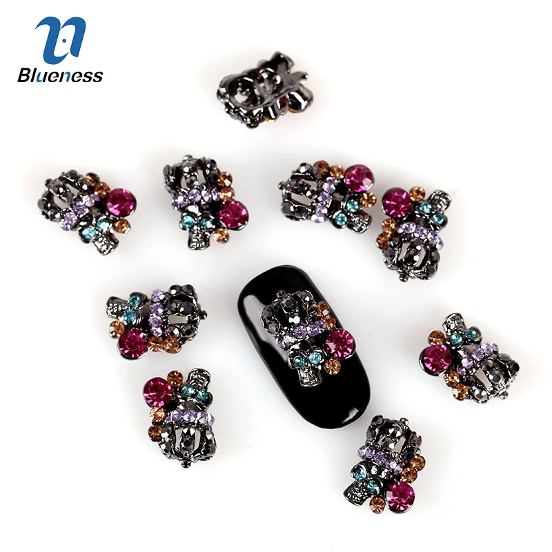 Синева 10 шт. 3D форма черепа Шарм Аксессуары блеск сплав металла не ювелирный