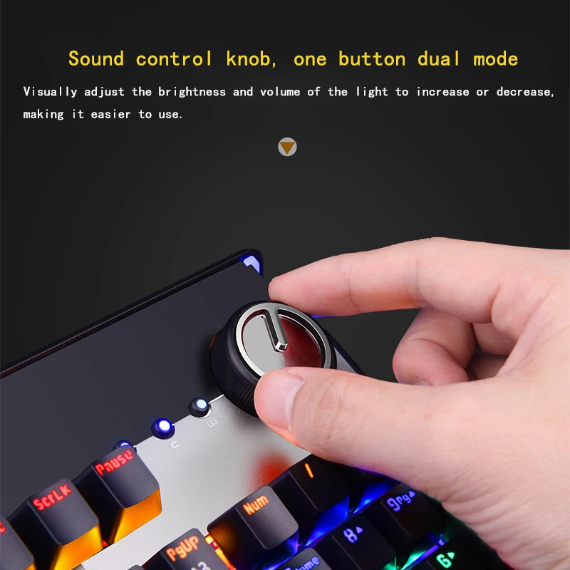 Игровая механическая клавиатура SADES многофункциональная USB с синим