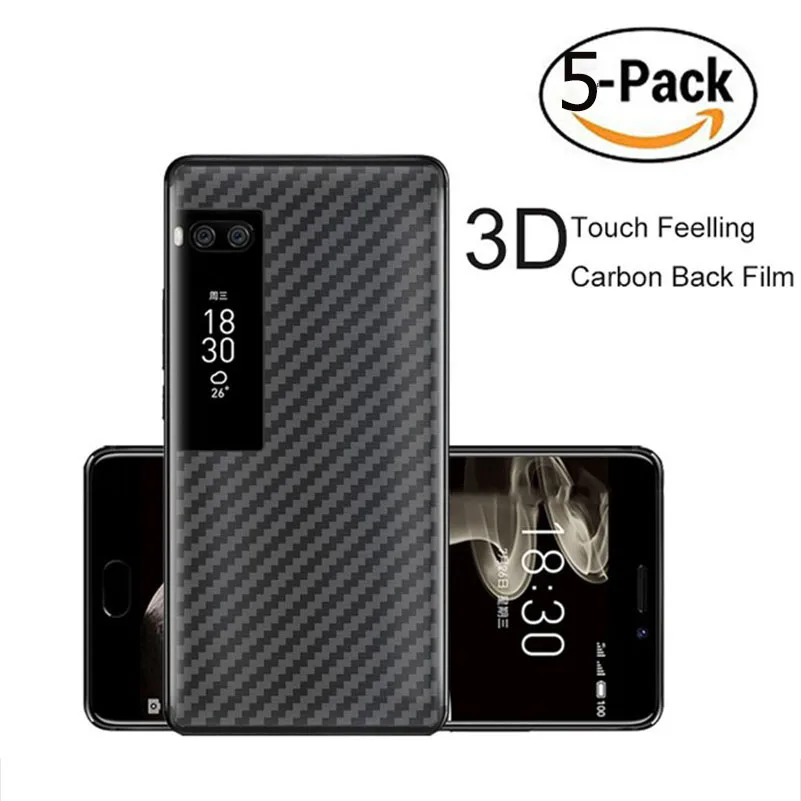 5 упаковок 3D задняя пленка из углеродного волокна для Meizu M6 M5 Note M6S M3 M5s M5c MX6 Pro 7 6 Plus