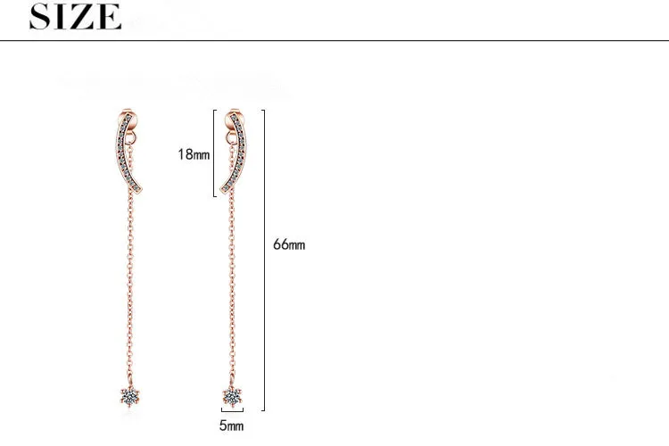 Новое поступление модные серьги-гвоздики из розового золота с кристаллами