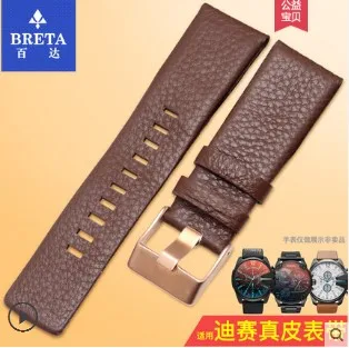 15 BRETA для дизельных часов 24 26 27 28 мм Мягкие Ремешки для часов DZ7313 DZ7322 DZ7257 женские мужские ремешки для часов с Серебряная Пряжка - Цвет ремешка: 15