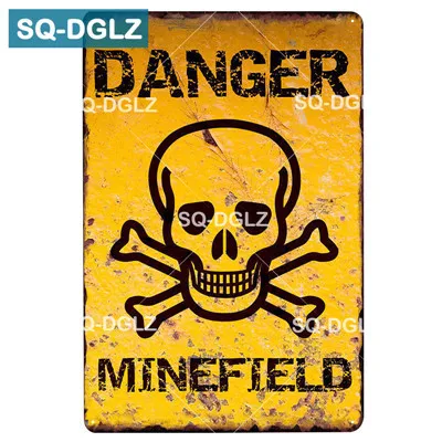 [SQ-DGLZ] Остерегайтесь FART ZONE металлическая Жестяная Вывеска Предупреждение зомби табличка краска опасность Декор стены краски ing таблички - Цвет: 1349