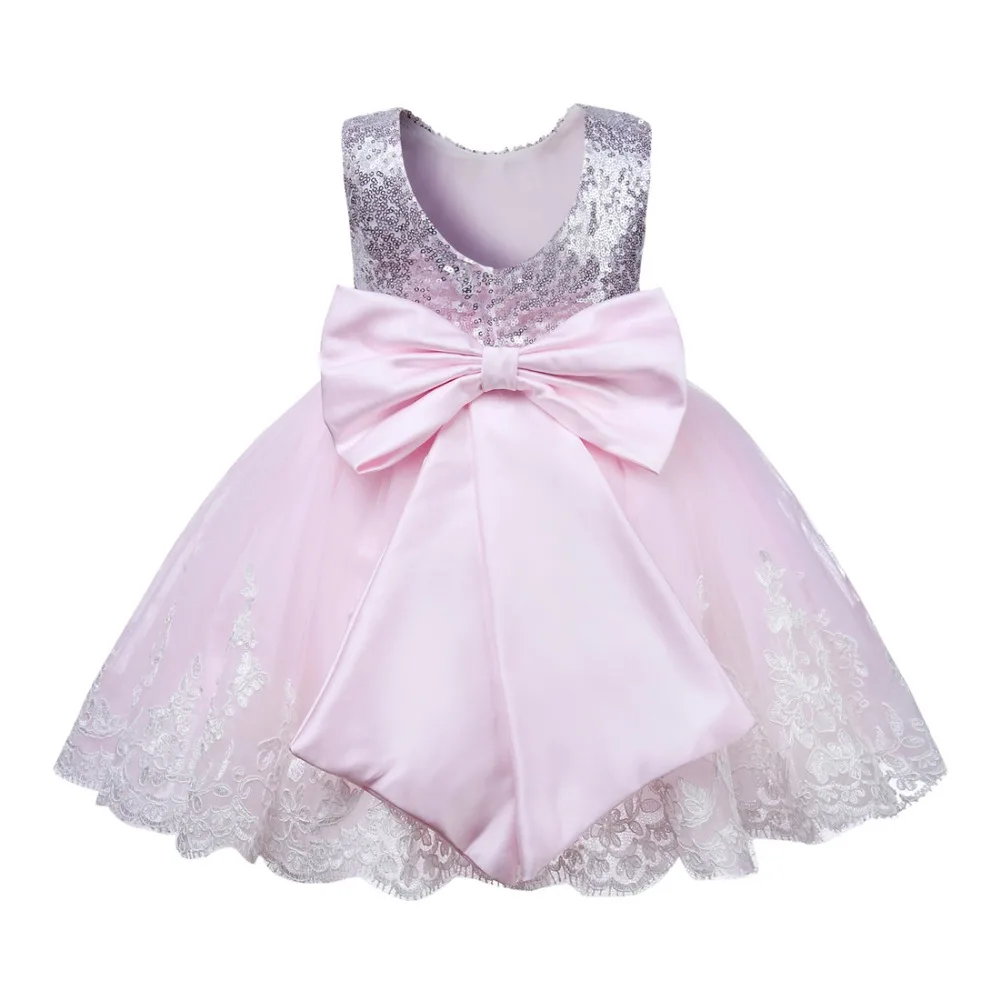 Блестящее Тюлевое платье для маленьких девочек модель крещения первого года