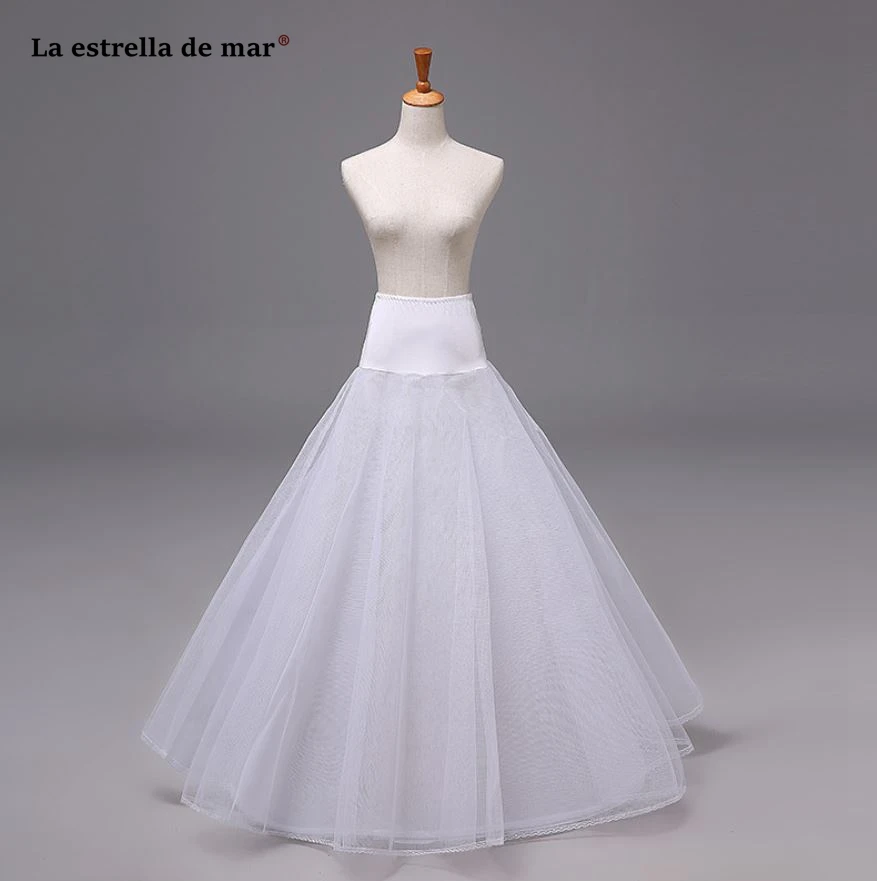 Saiote para vestido de noiva2019 Тюль трапециевидной формы белый может para vestido de novia Длинный jupon mariage дешево