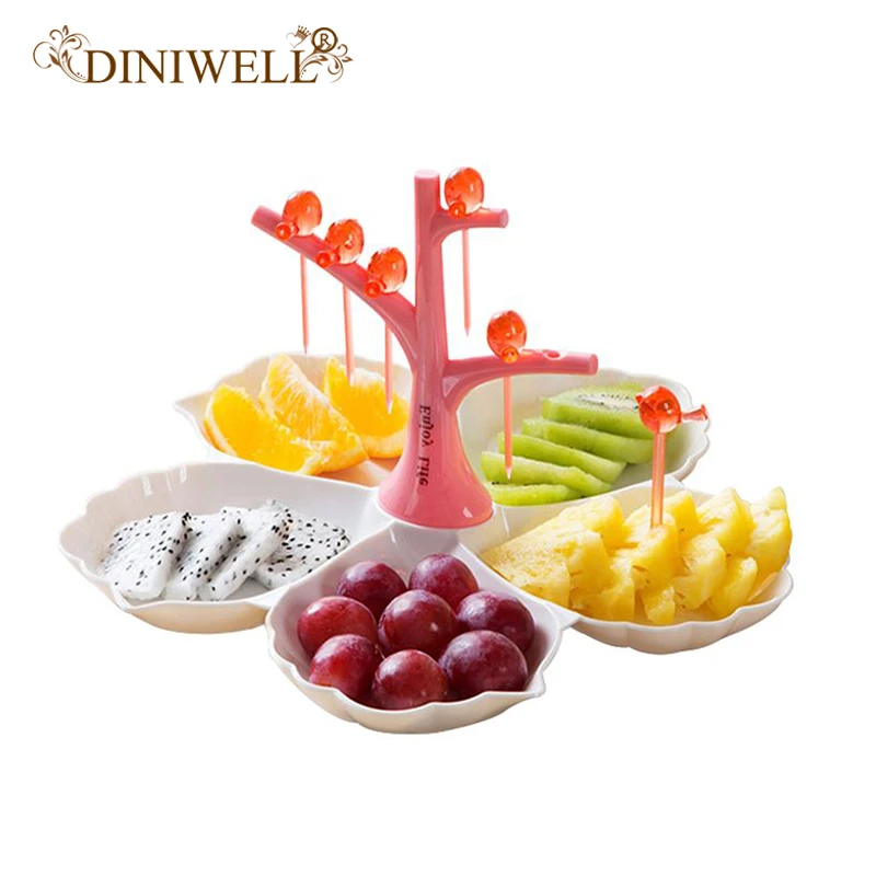 DINIWELL оригинальный кухонный поднос для снэков органайзер коробка хранения вилка