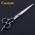 Изготовленные На Заказ высококачественные профессиональные 7 дюймов японские 440c легированные сливовые Ножницы Для Стрижки Волос Ножницы Для Стрижки Парикмахерские ножницы