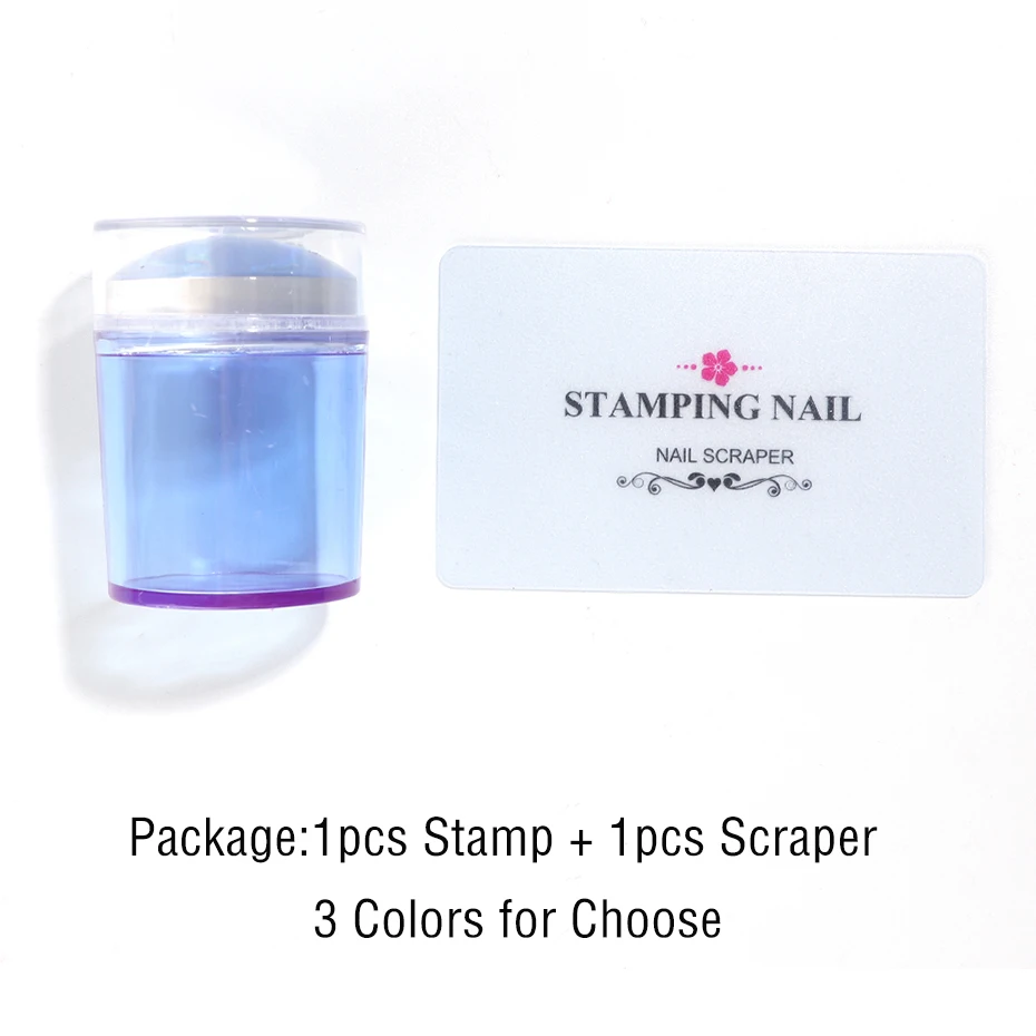 1 Набор штамповочных пластин для дизайна ногтей скребок штамповки желе