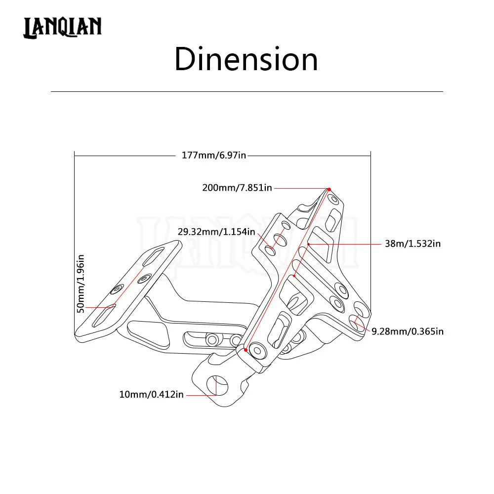 Держатель номерного знака мотоцикла со светом для Yamaha yzf fz6 xj6 fazer FZ1 FZS 600 R3 R25