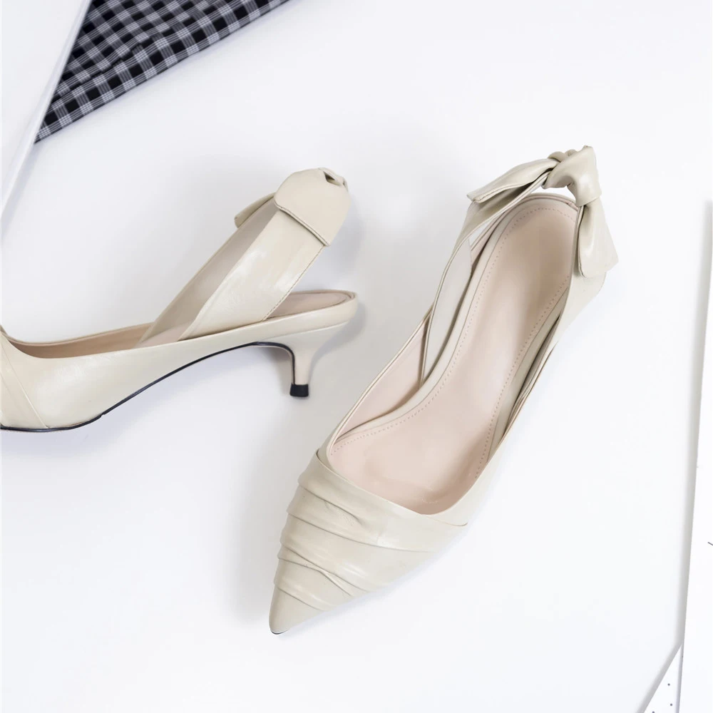 Летние туфли-лодочки женская обувь с острым носком на каблуке 5 см женские туфли