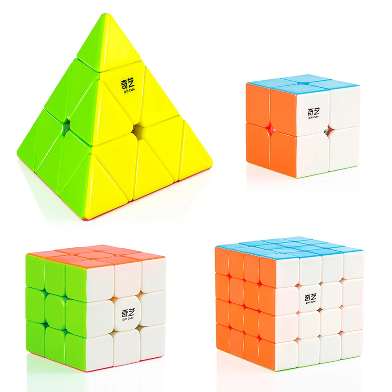 2 3 4 And Pyramid 2x2x2 3x3x3 4x4x4 5x5x5 наклонная Пирамида Профессиональный скоростной магический куб базовый пазл твист классический развивающий куб игрушки для детей - Цвет: 2 3 4 And Pyramid