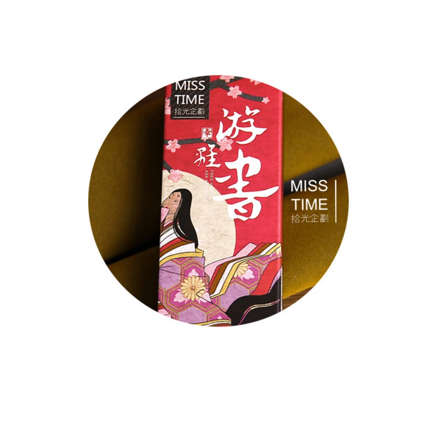 10Pack/lot Vintage Japanese style Kimono lady Cherry blossoms swatch paper Cartoon Film Bookmark Writing Message | Дом и сад