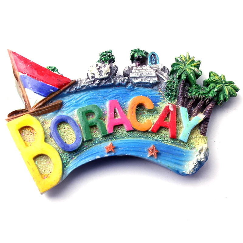 Ручная роспись Boracay IBIZA 3D магнит на холодильник Туристический Сувенир