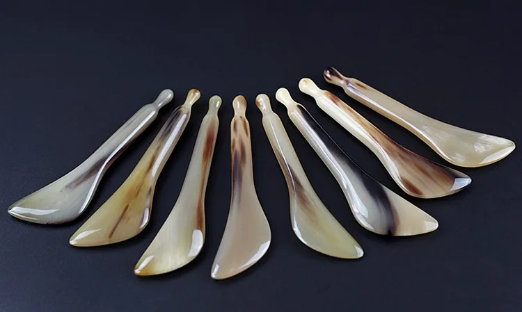 Белый бык рога Массажная палка доска Gua Sha скраппинг акупунктурный массажер