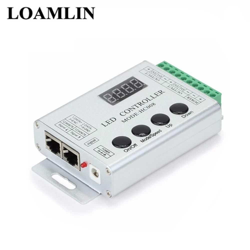 

LED Strip Controller 4Keys HC008 Programmable RGB LED Pixel Controller DC 5V 12V 24V for WS2812 WS2811 2801 LED Strip