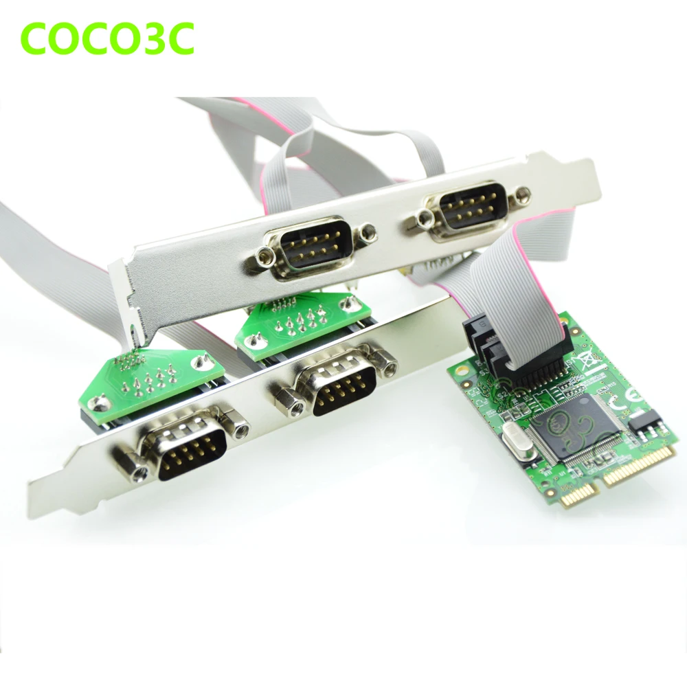 Высококачественный мини контроллер PCI Express с 4 последовательными портами плата PCIe