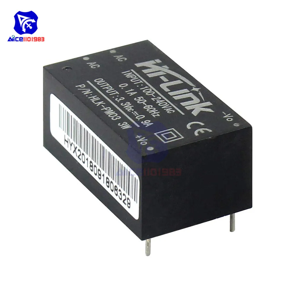 AC-DC 220V 5 V/3,3 V/12 V 3W модуль ldo понижающего преобразователя Питание модуль HLK-PM01 HLK-PM03 HLK-PM12 для интеллигентая(ый) бытовой