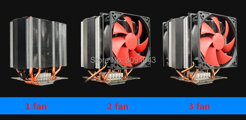 Pccooler S102 двойная поддержка башни 3 вентилятора 4pin PWM вентилятор 4 чистой меди тепловые трубки охлаждения процессора вентилятор радиатора тихий кулер Intel/AMD
