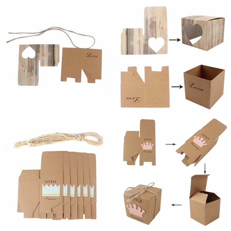 50 шт. бумажные подарочные пакеты для конфет|Коробки и ящики хранения| |