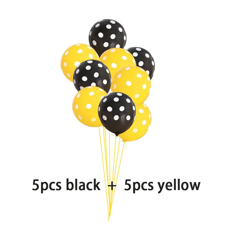 Latex balloon 6 шт. вечерние одноразовые тарелки с рисунком шмеля и пчелы из мультфильма, соломенные украшения для вечеринки на день рождения для детей 6 человек - Цвет: Latex balloon