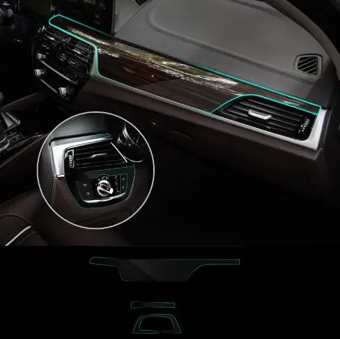 

Car Interior Trim Dashboard CD Panel Clear Paint Protective Bra Film Stickers For BMW 5 Series 525i 530i 540i G30 G31 2018