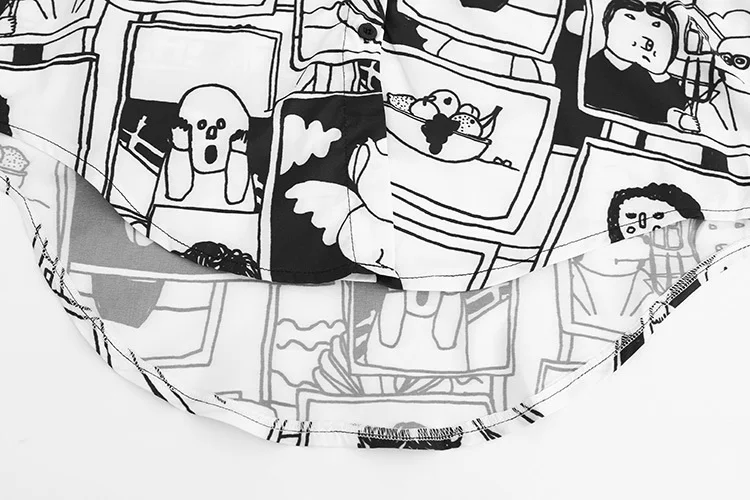 Женская блузка с принтом Lazy Oaf Повседневная рубашка большого размера из шифона