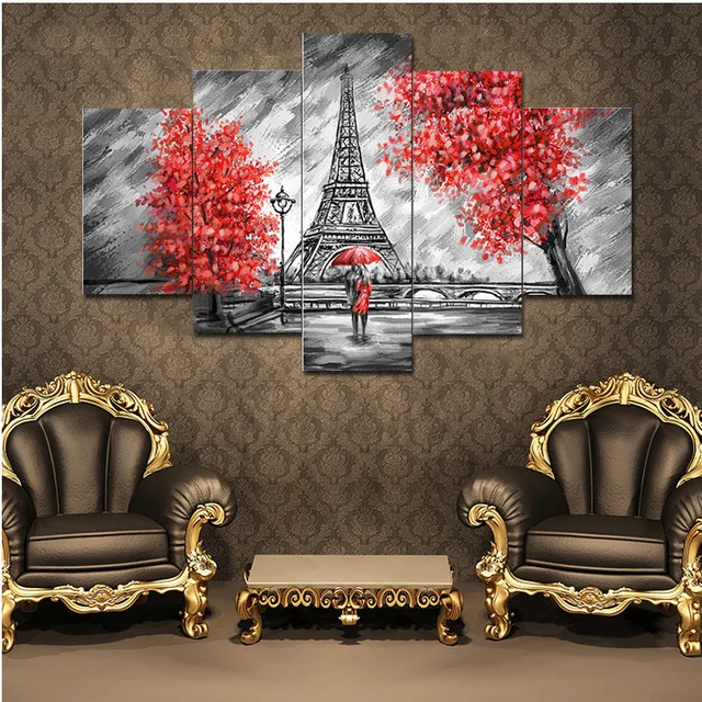 Декоративные абстрактные картины Gohipang для влюбленных 5 шт.|pictures decorative|for roompicture wall