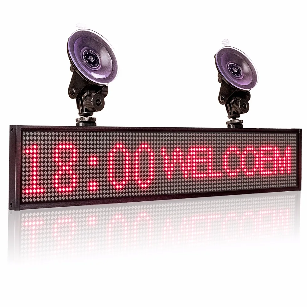 Горячая P5mm Wif светодиодные вывески для помещений панели, 12 v Автомобильная прокрутка доска объявлений Красный SMD дисплей экран Поддержка iOS Телефон вход+ 2 присоски