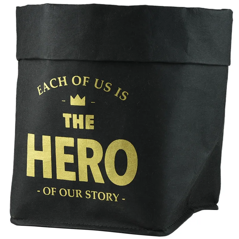 

Washable Kraft Paper Storage Bag Nordic Green Plants Grow Paper Sundries Food Waterproof Storage Bag Organizer Home Decor
