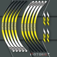 a set of 12pcs high quality motorcycle wheel decals waterproof reflective stickers rim stripes for yamaha yzf r1