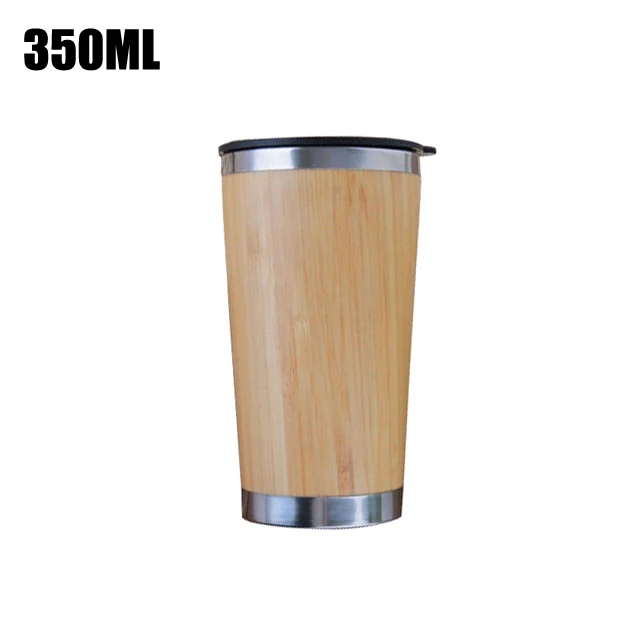 B 350ml UPORS натуральный бамбук бутылка-термос 350/450 мл Нержавеющая сталь стакан с вакуумной изоляцией из нержавеющей стали бутылка термос для горячей воды кружка термос для путешествий - Цвет: B 350ml
