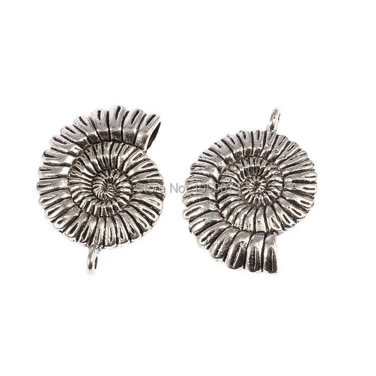 Аммонит спираль морская оболочка европейский тибетский серебряный бисер