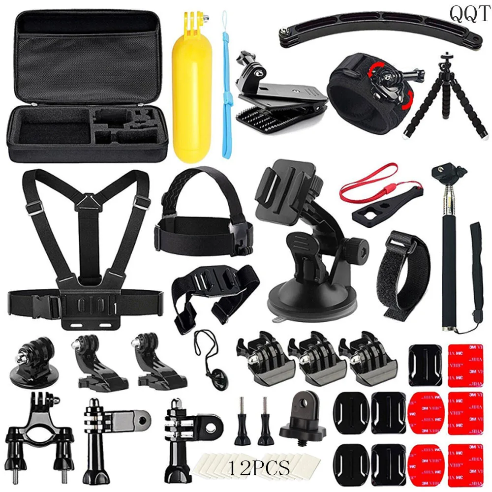 

QQT for Gopro Accessories Helmet Harness Bracelet Headband Brace Belt Monopod Belt Gopro hero987 6 5 4 per xiaomi yi per SJ4000