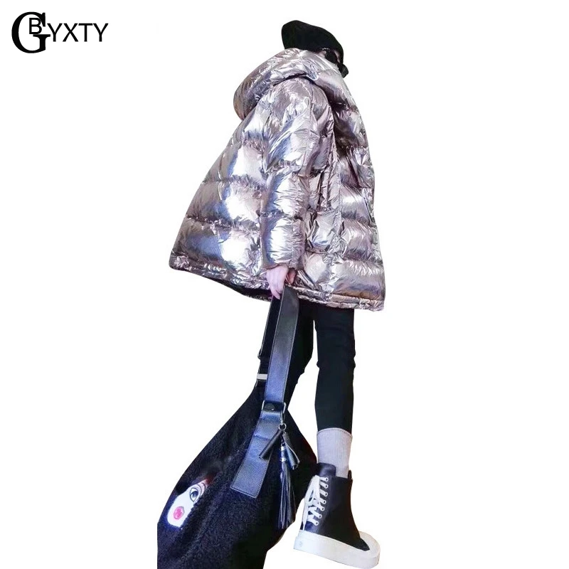 GBYXTY cazadoras mujer invierno 2019 зимняя женская толстая куртка с капюшоном металлического