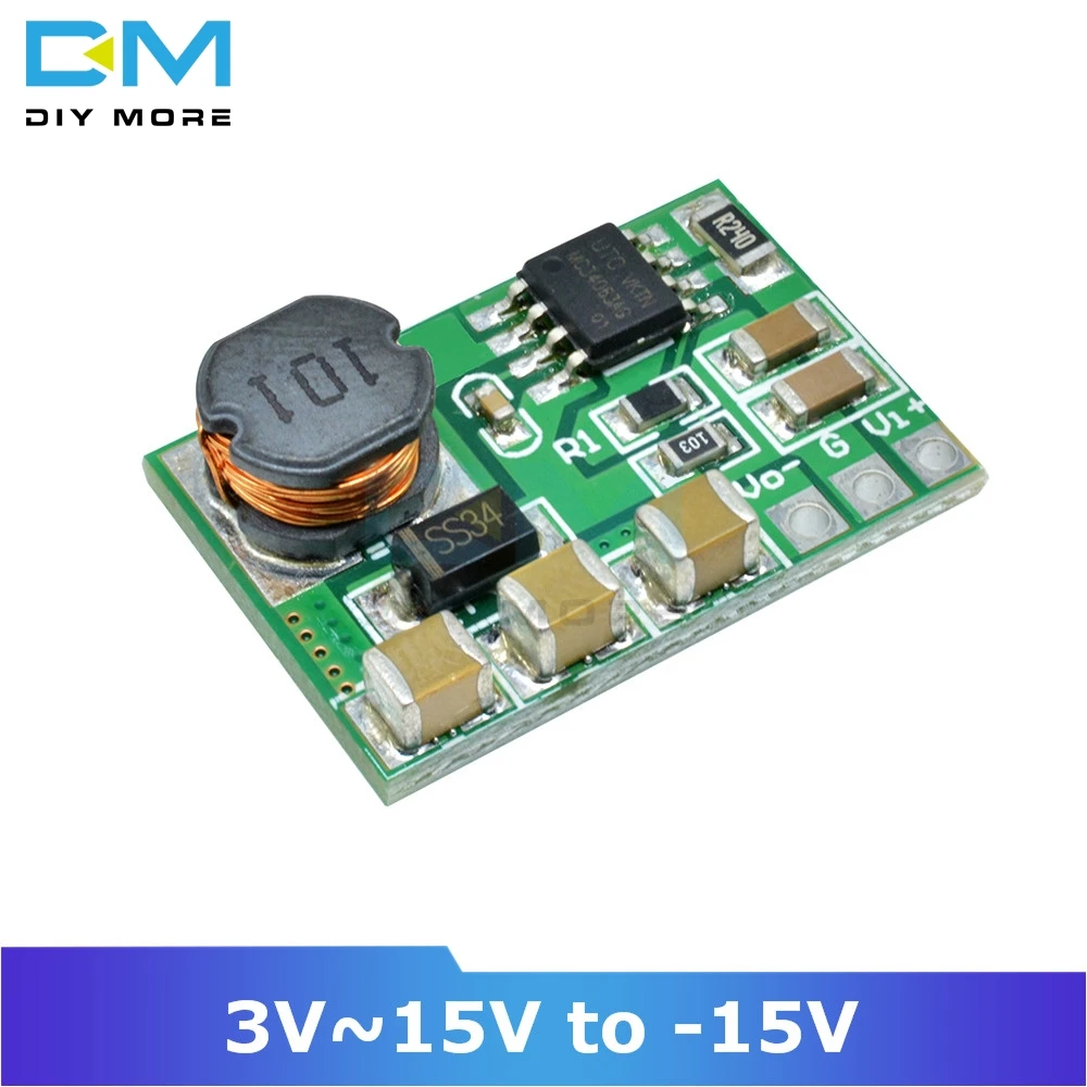 To -15V Diymore с положительным и отрицательным повышающим/понижающим повышающим преобразователем модуль 3V~ 15V To-3,3 V-5 V-6 V-9 V-12 V-15 V без контактной платы - Цвет: To -15V