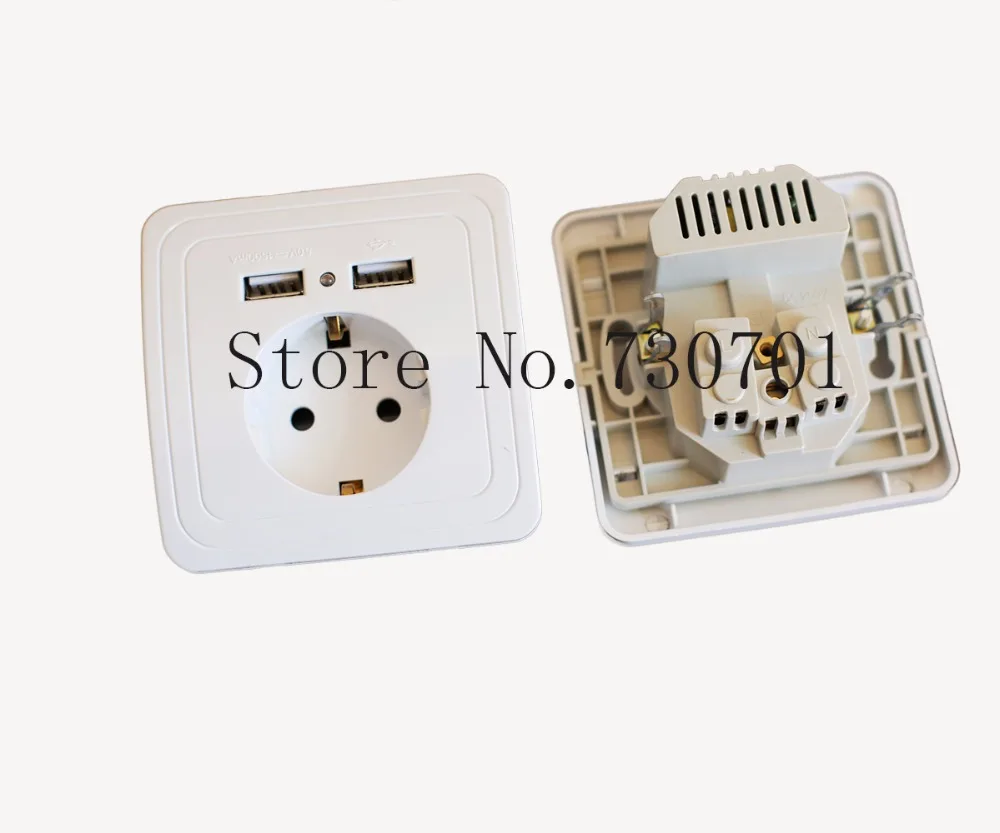 Настенное зарядное устройство с двумя USB портами а 16 А|usb charger wall eu|wall 2.1a euwall usb port |