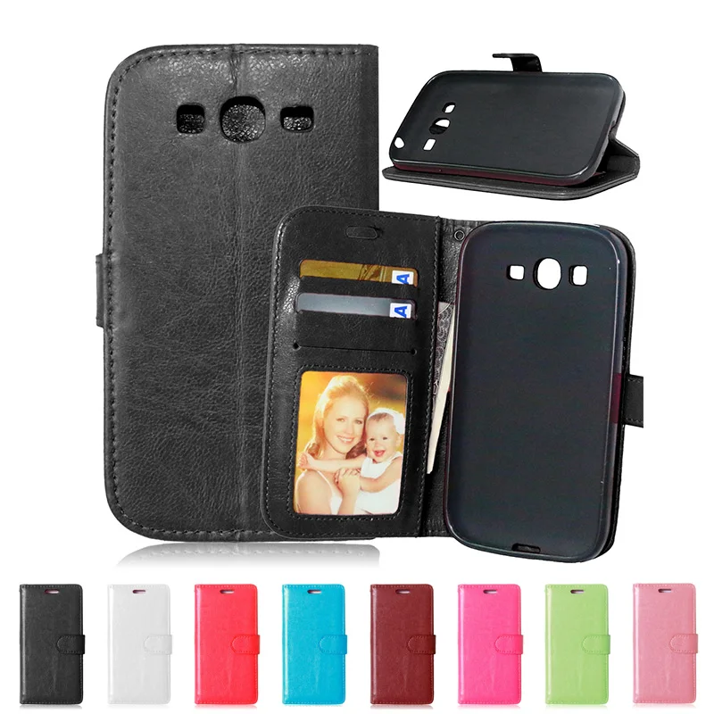 Роскошный чехол бумажник из искусственной кожи для Samsung Galaxy Grand DUOS i9082 i9080 Neo i9060 i9062